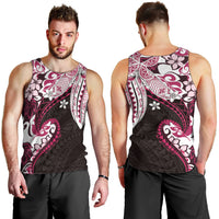 Monstera Plumeria Flowers Pink Men Tank Top Polynesian Pattern LT01 - Polynesian Pride