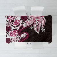 Monstera Plumeria Flowers Pink Tablecloth Polynesian Pattern LT01 Pink - Polynesian Pride