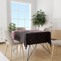 Monstera Plumeria Flowers Pink Tablecloth Polynesian Pattern LT01 - Polynesian Pride
