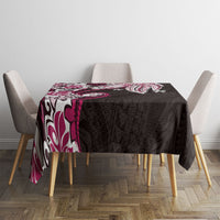 Monstera Plumeria Flowers Pink Tablecloth Polynesian Pattern LT01 - Polynesian Pride