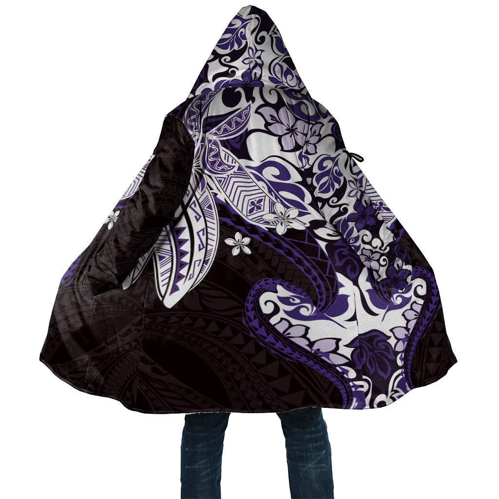 Monstera Plumeria Flowers Purple Cloak Polynesian Pattern LT01 Unisex Purple - Polynesian Pride