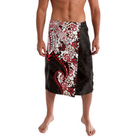 Monstera Plumeria Flowers Red Lavalava Polynesian Pattern LT01 Red - Polynesian Pride