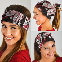 Monstera Plumeria Flowers Red Neck Gaiter Polynesian Pattern LT01 - Polynesian Pride