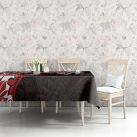 Monstera Plumeria Flowers Red Tablecloth Polynesian Pattern LT01 - Polynesian Pride