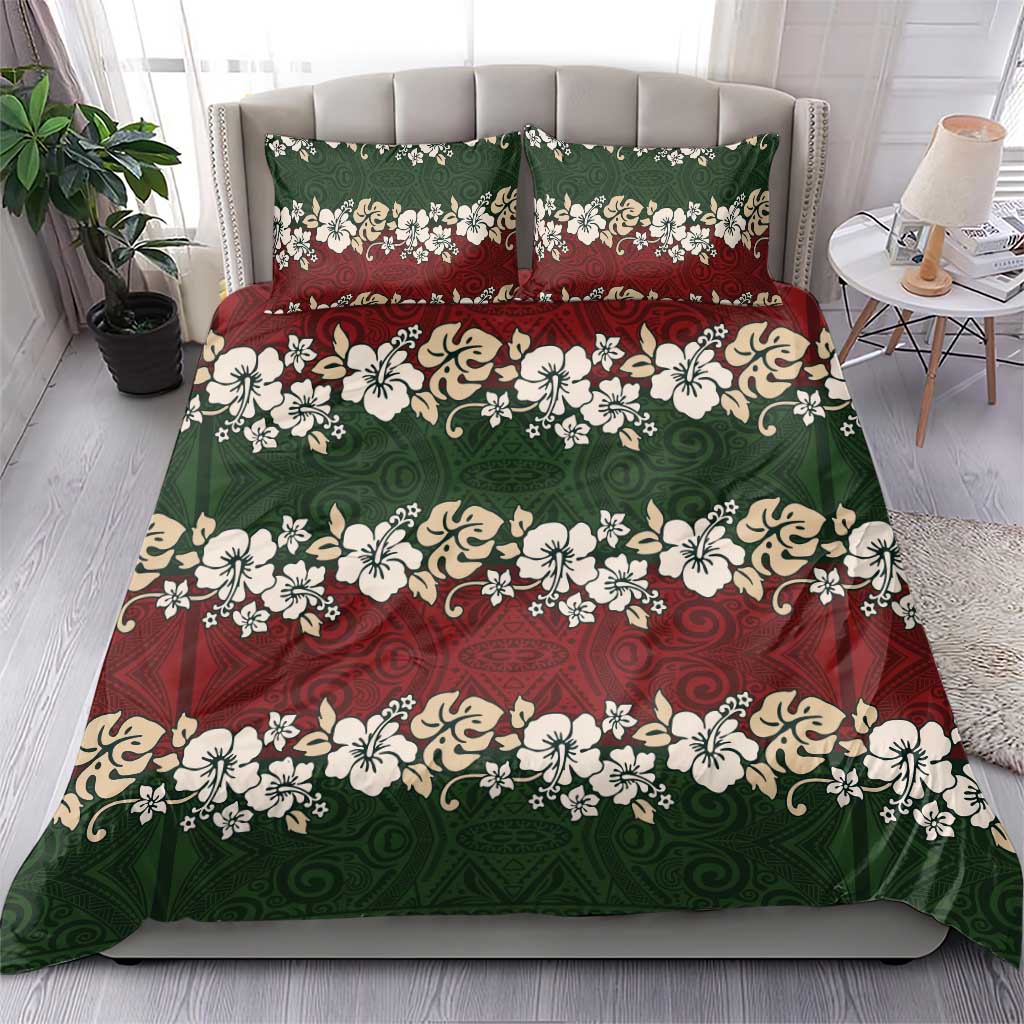 Hawaiian Hibiscus Christmas Color Bedding Set Unique LT01 - Polynesian Pride