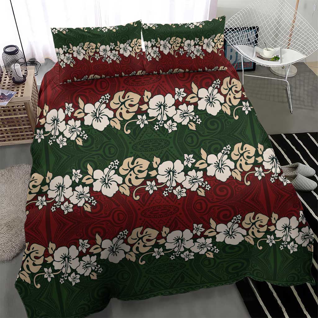 Hawaiian Hibiscus Christmas Color Bedding Set Unique LT01 - Polynesian Pride