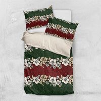 Hawaiian Hibiscus Christmas Color Bedding Set Unique LT01 US Twin 172cm x 218cm Red - Polynesian Pride