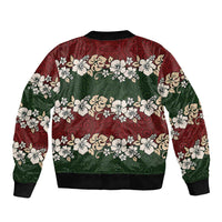 Hawaiian Hibiscus Christmas Color Bomber Jacket Unique LT01 - Polynesian Pride