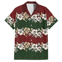 Hawaiian Hibiscus Christmas Color Hawaiian Shirt Unique LT01 Red - Polynesian Pride