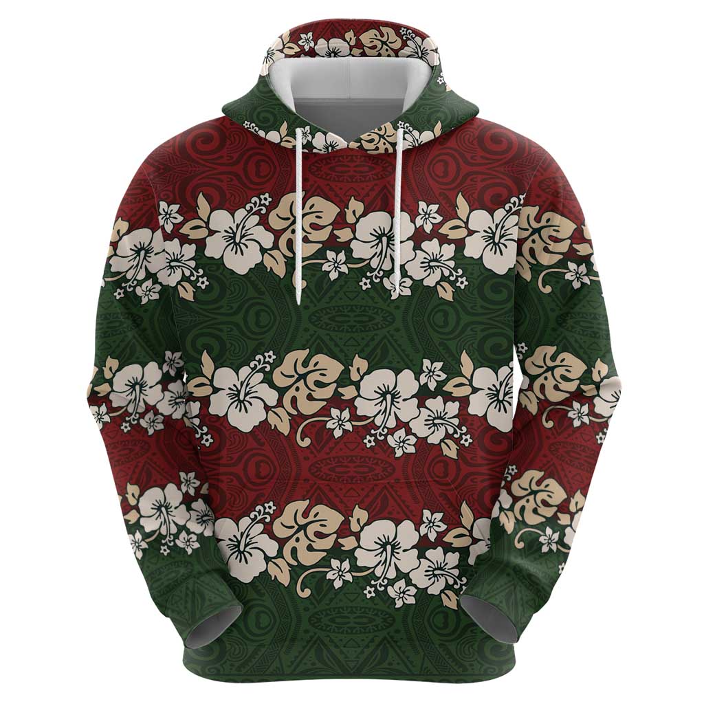 Hawaiian Hibiscus Christmas Color Hoodie Unique LT01 - Polynesian Pride