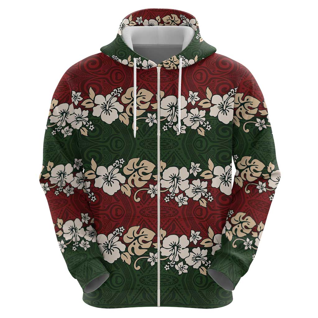 Hawaiian Hibiscus Christmas Color Hoodie Unique LT01 - Polynesian Pride