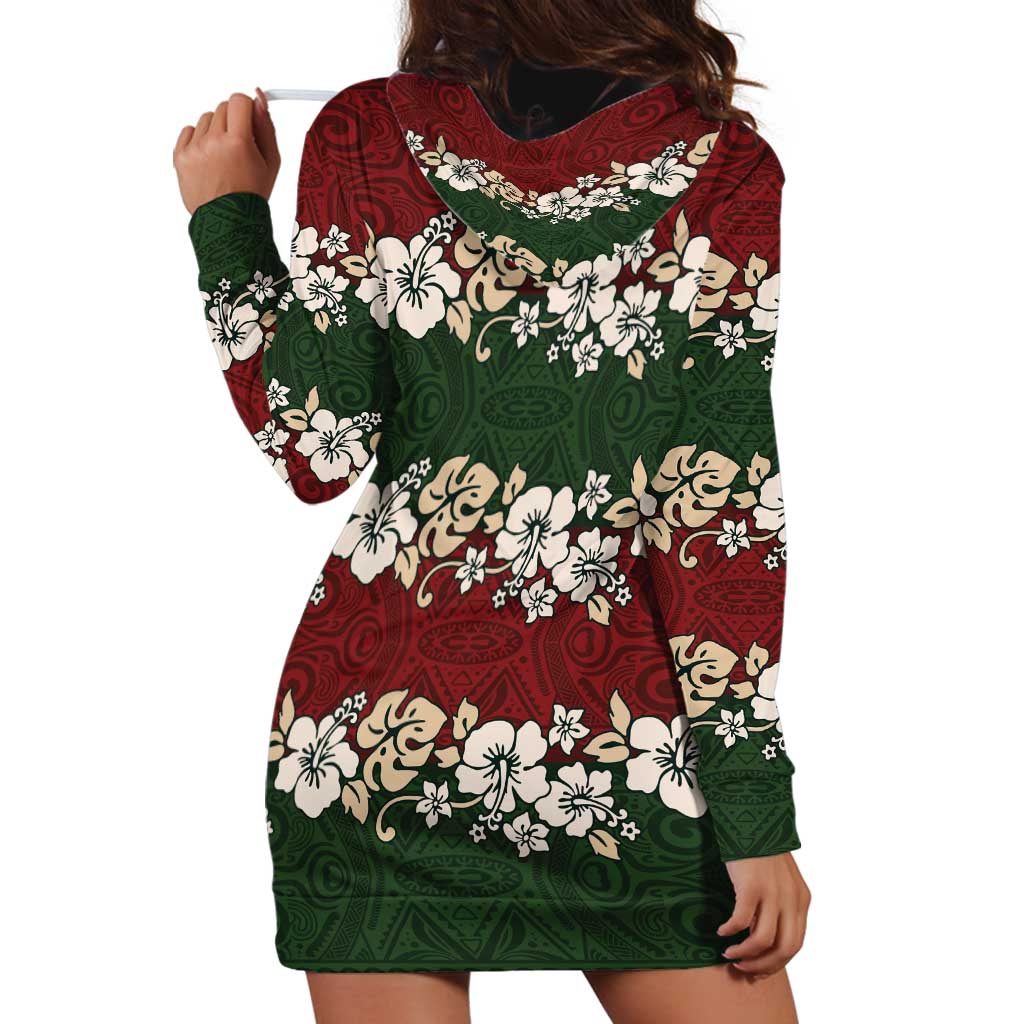 Hawaiian Hibiscus Christmas Color Hoodie Dress Unique LT01 - Polynesian Pride