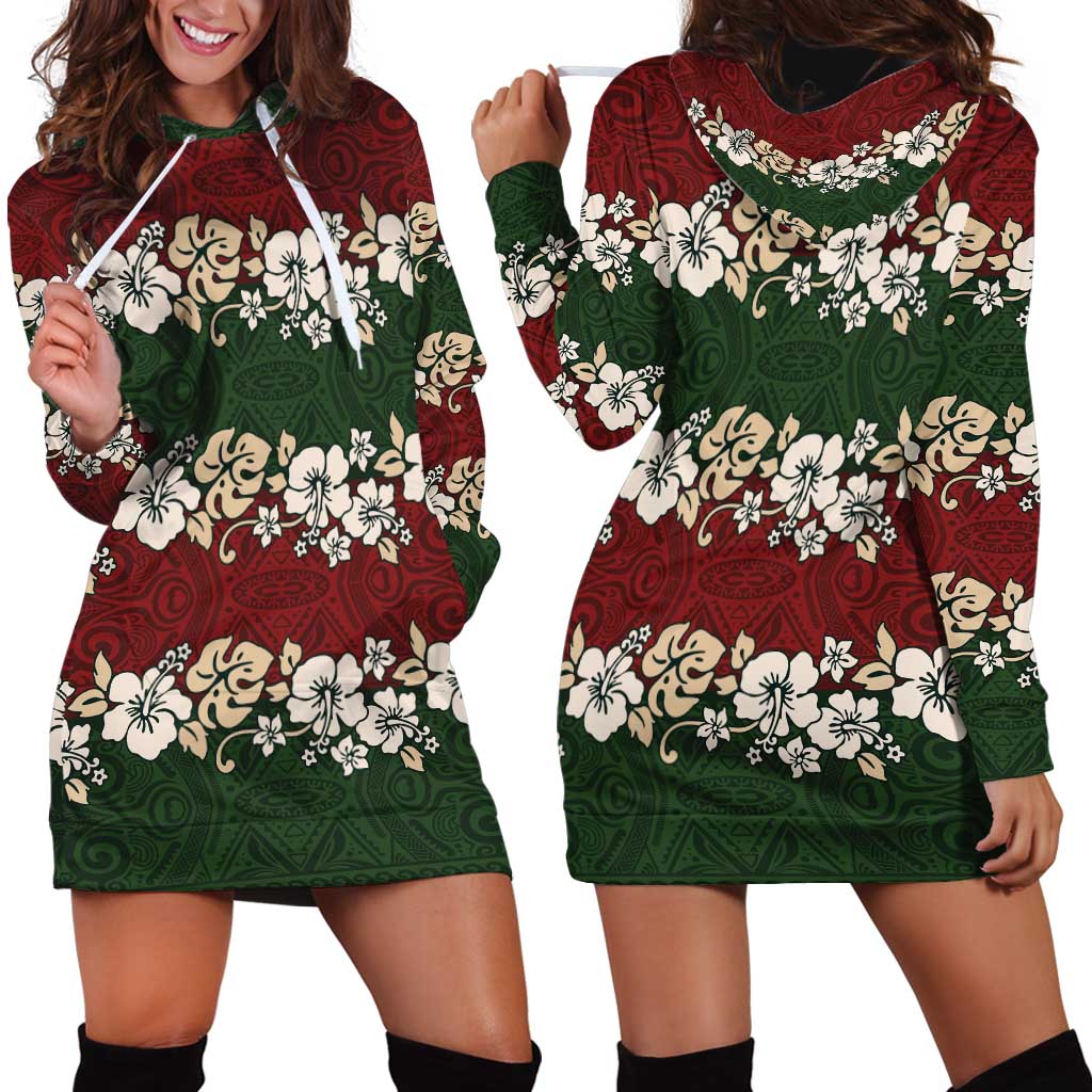 Hawaiian Hibiscus Christmas Color Hoodie Dress Unique LT01 - Polynesian Pride