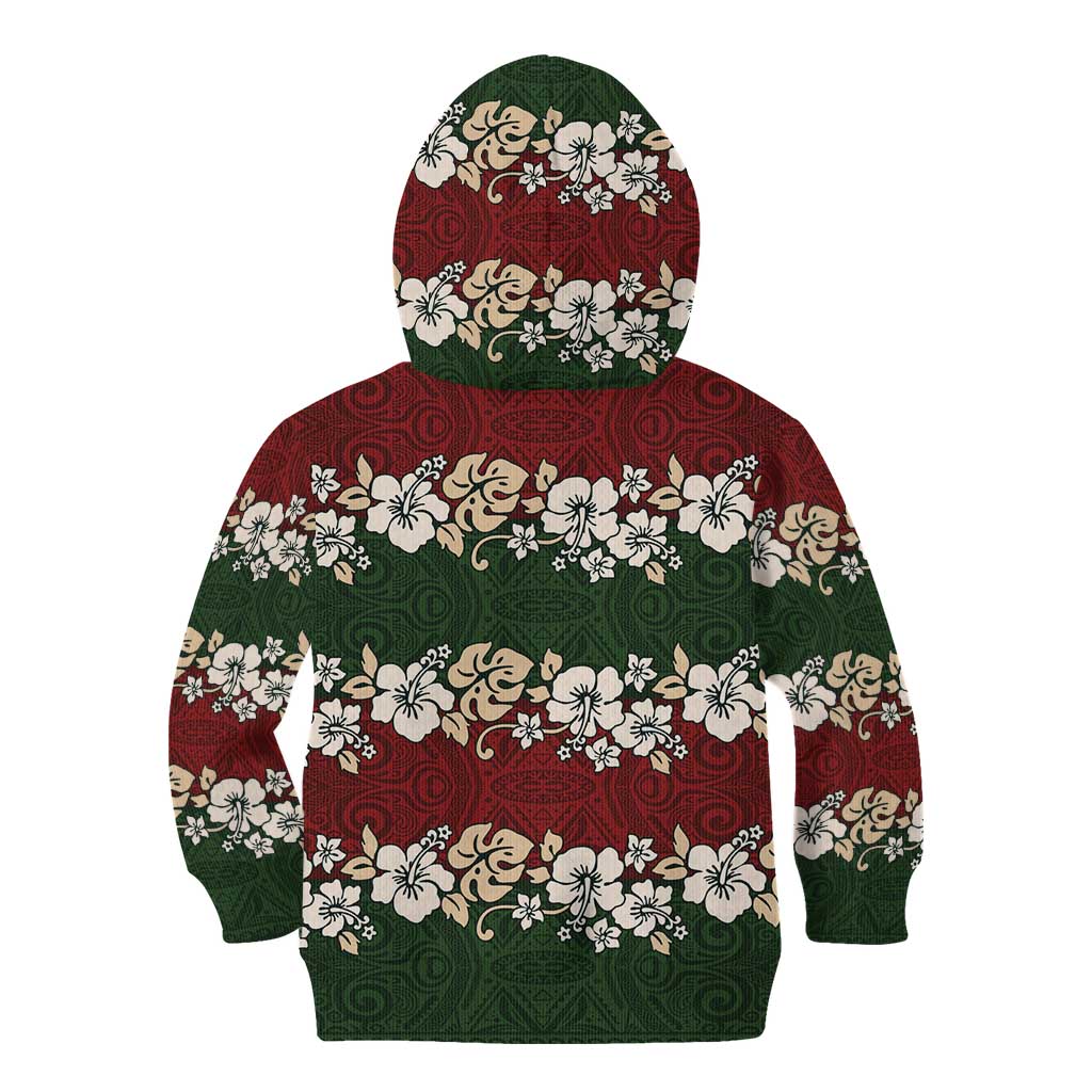 Hawaiian Hibiscus Christmas Color Kid Hoodie Unique LT01 - Polynesian Pride