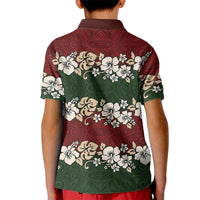 Hawaiian Hibiscus Christmas Color Kid Polo Shirt Unique LT01 - Polynesian Pride