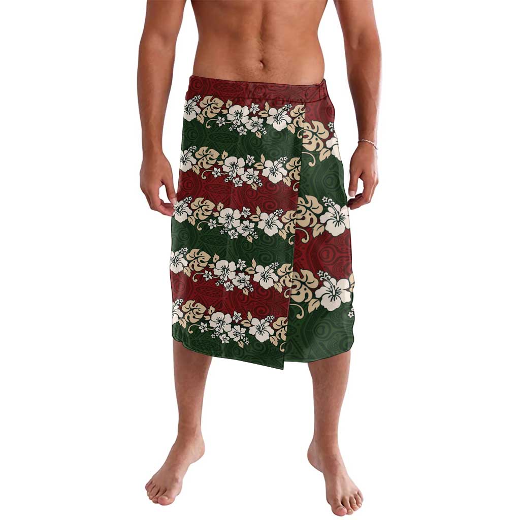 Hawaiian Hibiscus Christmas Color Lavalava Unique LT01 Red - Polynesian Pride