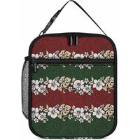 Hawaiian Hibiscus Christmas Color Lunch Bag Unique LT01 10.2 × 8.3 × 4.3 inch Red - Polynesian Pride