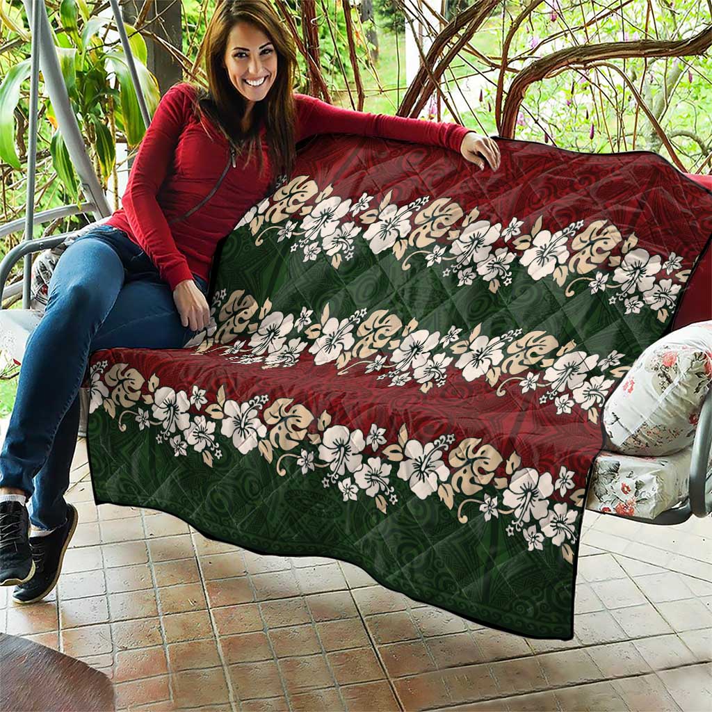 Hawaiian Hibiscus Christmas Color Quilt Unique LT01 - Polynesian Pride
