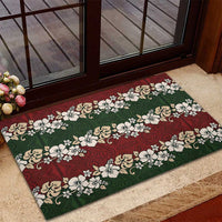 Hawaiian Hibiscus Christmas Color Rubber Doormat Unique LT01 - Polynesian Pride