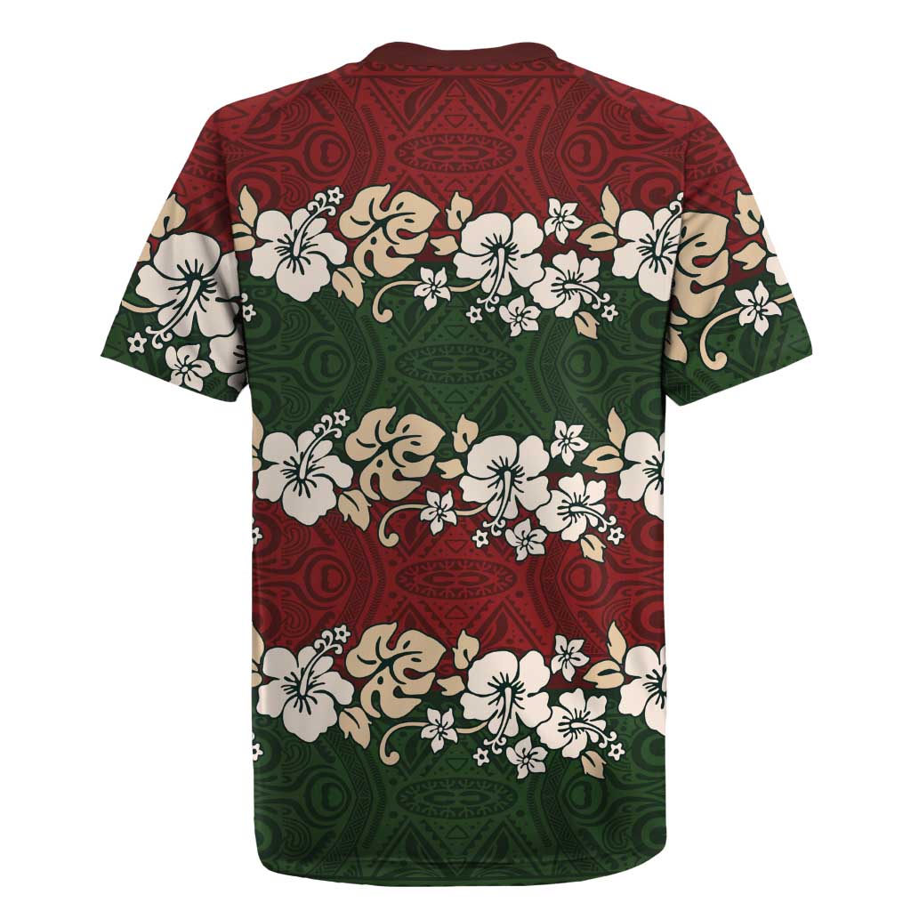 Hawaiian Hibiscus Christmas Color Rugby Jersey Unique LT01 - Polynesian Pride
