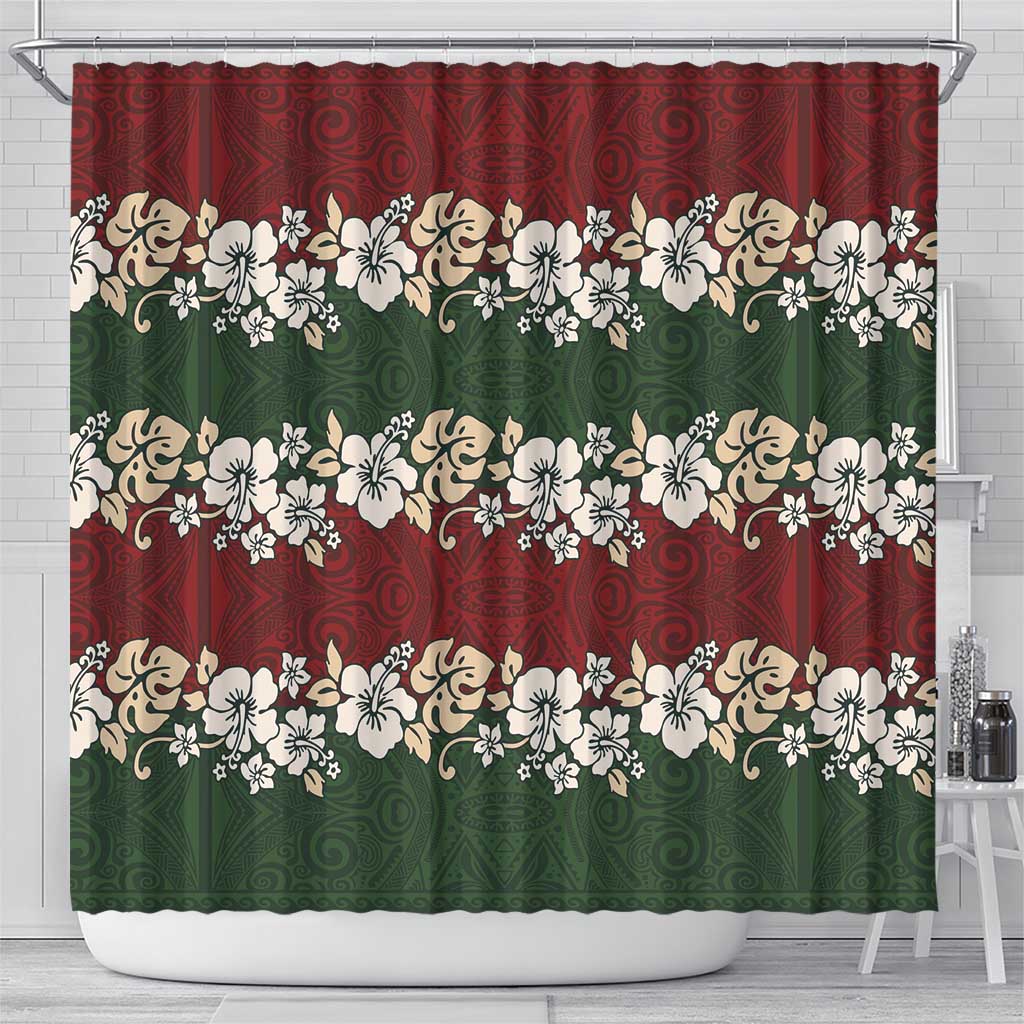 Hawaiian Hibiscus Christmas Color Shower Curtain Unique LT01 - Polynesian Pride