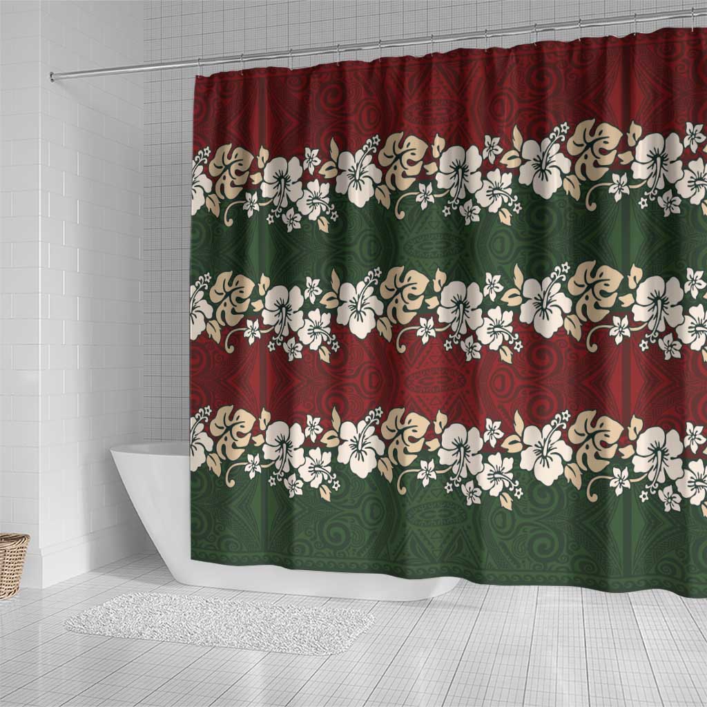 Hawaiian Hibiscus Christmas Color Shower Curtain Unique LT01 - Polynesian Pride
