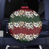 Hawaiian Hibiscus Christmas Color Spare Tire Cover Unique LT01 - Polynesian Pride