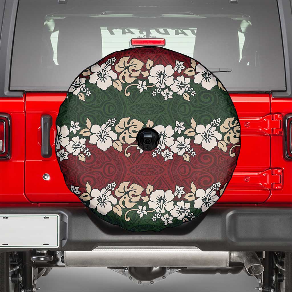 Hawaiian Hibiscus Christmas Color Spare Tire Cover Unique LT01 - Polynesian Pride