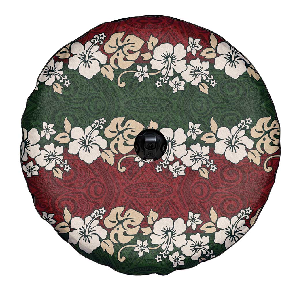 Hawaiian Hibiscus Christmas Color Spare Tire Cover Unique LT01 - Polynesian Pride