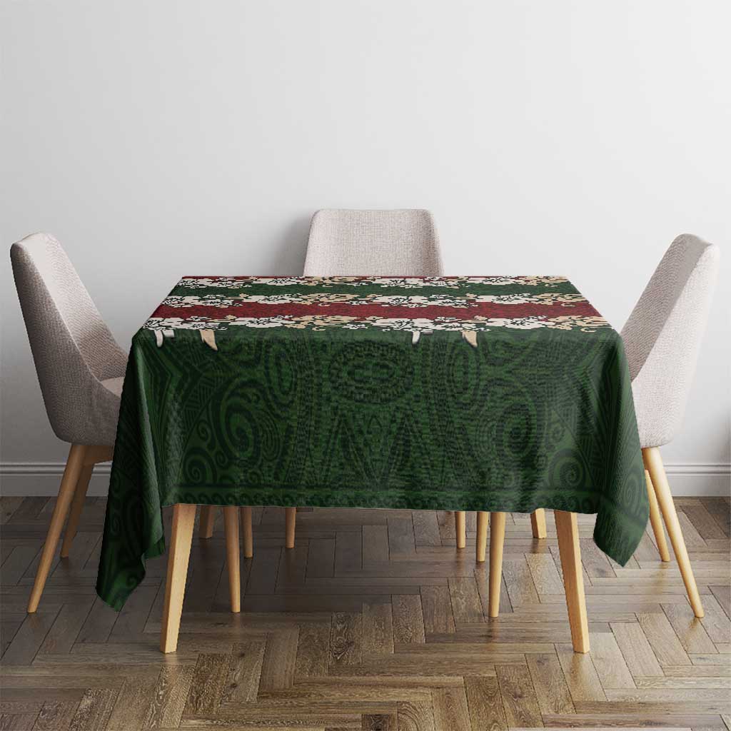 Hawaiian Hibiscus Christmas Color Tablecloth Unique LT01 - Polynesian Pride
