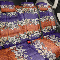 Hawaiian Hibiscus Back Car Seat Cover Orange and Purple Unique LT01 - Polynesian Pride