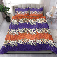 Hawaiian Hibiscus Bedding Set Orange and Purple Unique LT01 - Polynesian Pride