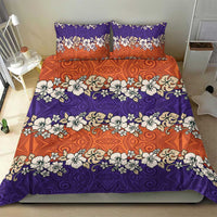 Hawaiian Hibiscus Bedding Set Orange and Purple Unique LT01 - Polynesian Pride
