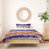 Hawaiian Hibiscus Bedding Set Orange and Purple Unique LT01 - Polynesian Pride