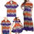 Hawaiian Hibiscus Family Matching Off Shoulder Maxi Dress and Hawaiian Shirt Orange and Purple Unique