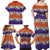 Hawaiian Hibiscus Family Matching Off Shoulder Maxi Dress and Hawaiian Shirt Orange and Purple Unique