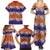 Hawaiian Hibiscus Family Matching Summer Maxi Dress and Hawaiian Shirt Orange and Purple Unique