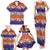 Hawaiian Hibiscus Family Matching Tank Maxi Dress and Hawaiian Shirt Orange and Purple Unique