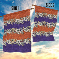 Hawaiian Hibiscus Garden Flag Orange and Purple Unique LT01 - Polynesian Pride