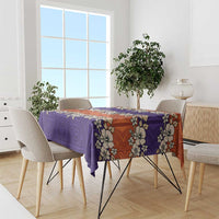 Hawaiian Hibiscus Tablecloth Orange and Purple Unique LT01 - Polynesian Pride
