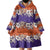 Hawaiian Hibiscus Wearable Blanket Hoodie Orange and Purple Unique