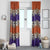 Hawaiian Hibiscus Window Curtain Orange and Purple Unique