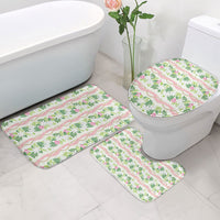 Monstera Tiare Plumeria Lei Pattern Bathroom Set Green Version LT01 - Polynesian Pride