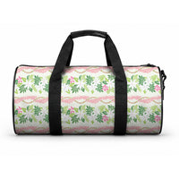 Monstera Tiare Plumeria Lei Pattern Duffle Bag Green Version LT01 One size Green - Polynesian Pride