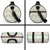Monstera Tiare Plumeria Lei Pattern Duffle Bag Green Version LT01 - Polynesian Pride