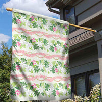 Monstera Tiare Plumeria Lei Pattern Garden Flag Green Version LT01 - Polynesian Pride