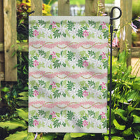 Monstera Tiare Plumeria Lei Pattern Garden Flag Green Version LT01 Garden Flag Green - Polynesian Pride