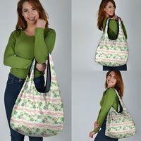 Monstera Tiare Plumeria Lei Pattern Grocery Bag Green Version LT01 - Polynesian Pride