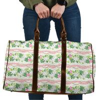 Monstera Tiare Plumeria Lei Pattern Travel Bag Green Version