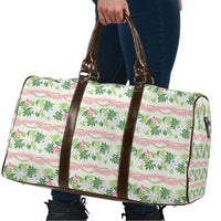 Monstera Tiare Plumeria Lei Pattern Travel Bag Green Version